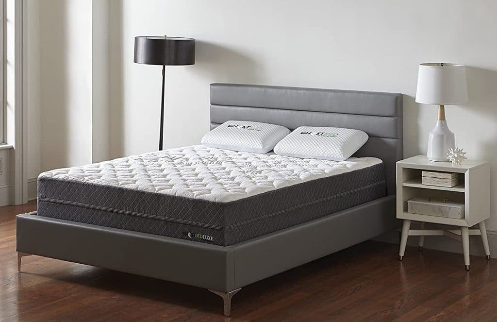 Ghostbed Luxe on a platform bed